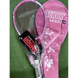 Teloon‎ Sensus Pink Tennis Racket with Cover New Kids Junior Recreational